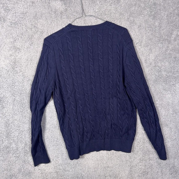 Brooks Brothers Sweater Mens M Cable Knit Crewneck Supima Jumper Pullover Logo - Picture 7 of 7